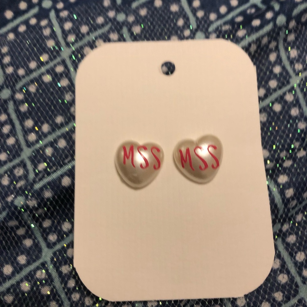 Personalized Monogram Heart Earrings